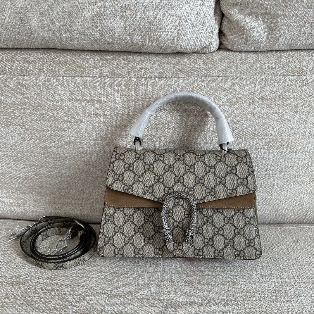 Gucci GG Supreme Sacs À Main Couleur beige Gris Toile