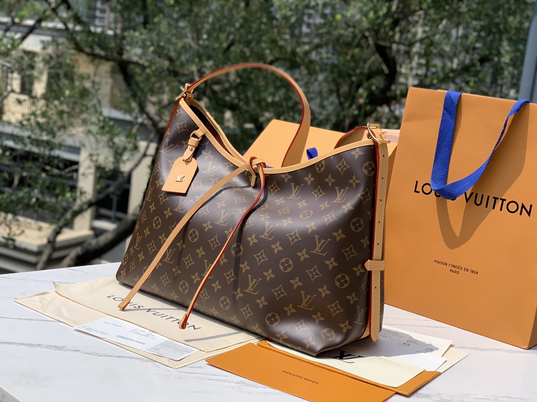 🌼 尺寸39x30x15cm 🇭🇰香港贸易公司订单！CARRYALL系列M46197中号购物袋，上市第一