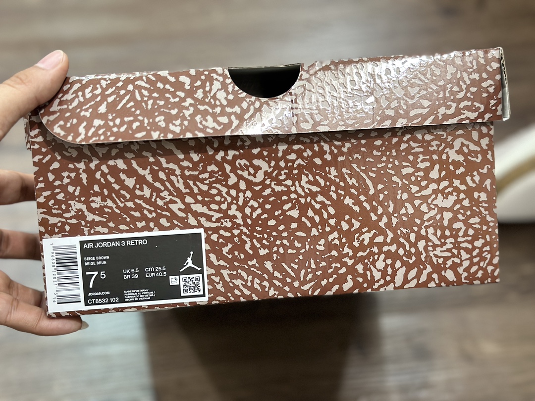 380 Air Jordan 3 AJ3 “摩卡 白棕爆裂纹 CT8532-102