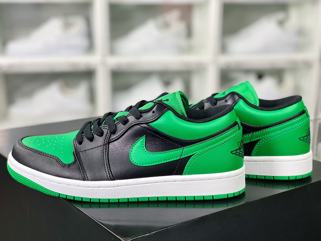 220 Air Jordan 1 Low"Lucky Green"AJ1乔丹一代低帮经典篮球鞋“黑绿脚趾幸运绿”553558-065