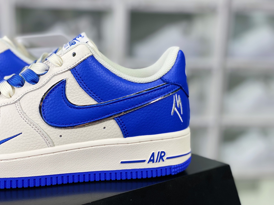 260 Air Force 1 Low"Terror Squad"空军一号经典板鞋“拼接米白黑皇家蓝TS刺绣”lO5636-666