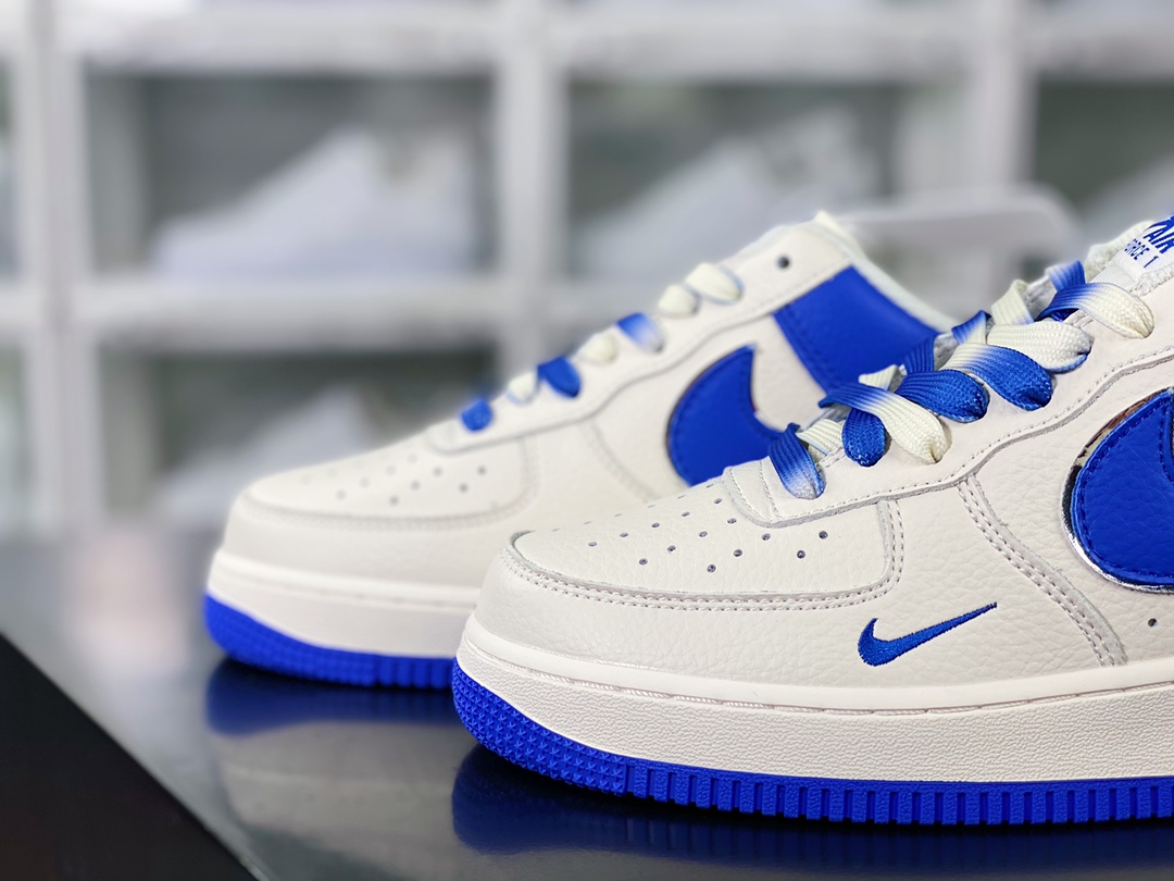 260 Air Force 1 Low"Terror Squad"空军一号经典板鞋“拼接米白黑皇家蓝TS刺绣”lO5636-666