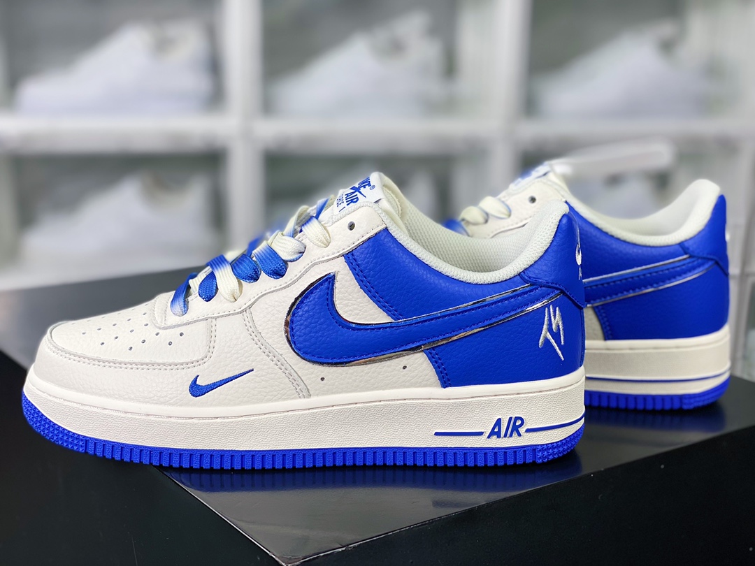 260 Air Force 1 Low"Terror Squad"空军一号经典板鞋“拼接米白黑皇家蓝TS刺绣”lO5636-666