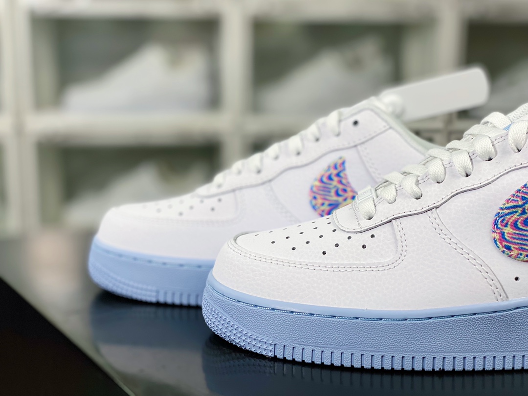 200  Wmns Air Force 1 Low"White/Red"空军一号经典低帮板鞋“皮革白氢蓝”CZ0377-100