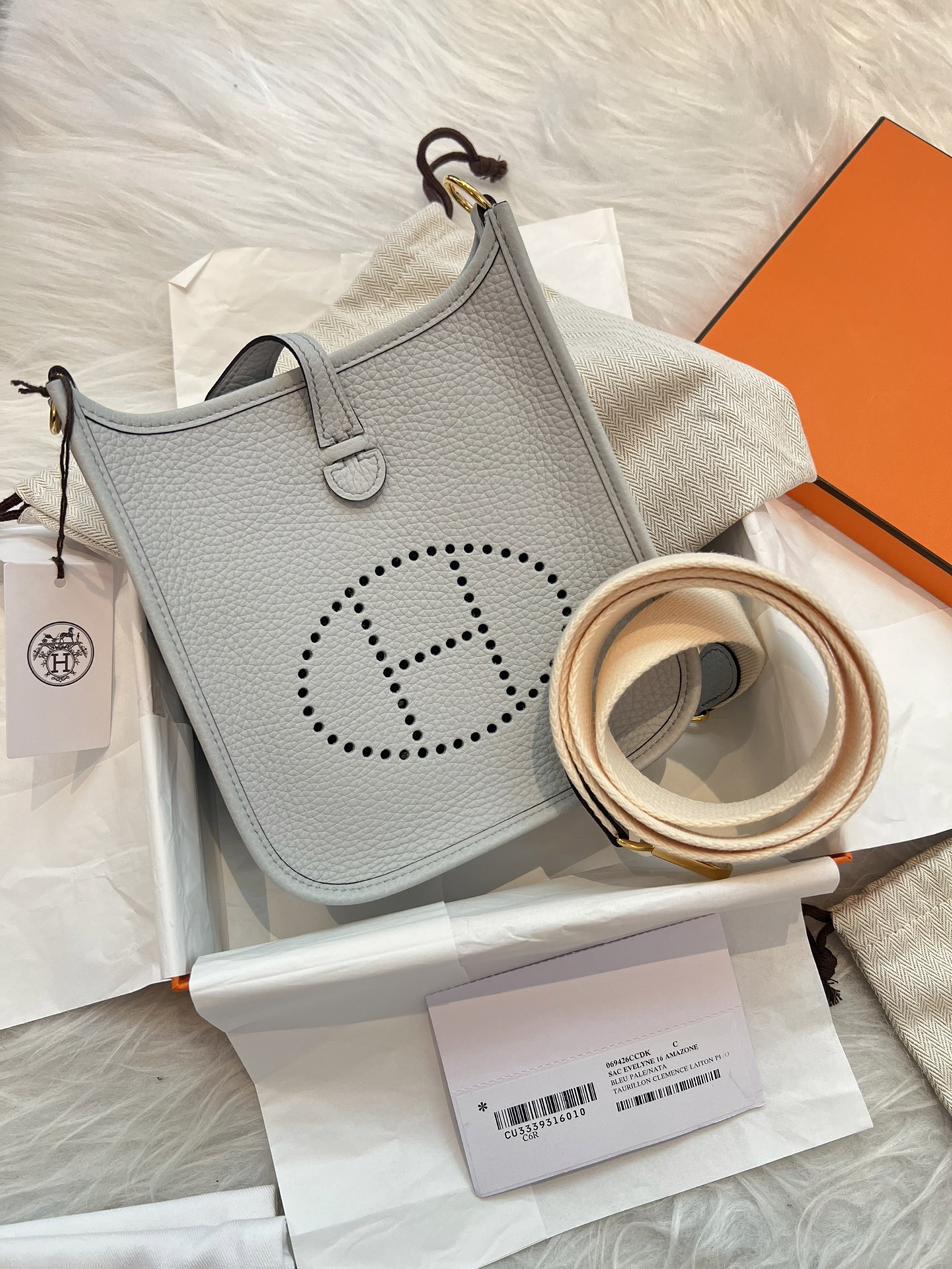 Hermes Evelyne Sacs À Bandoulière & À Épaule Bleu Mini