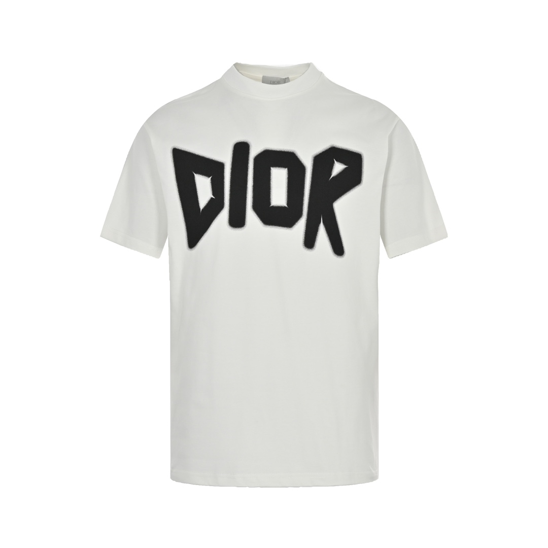 170 Dior/迪奥23ss 手绘涂鸦logo短袖