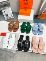 Hermes Shoes Slippers Genuine Leather Spring/Summer Collection