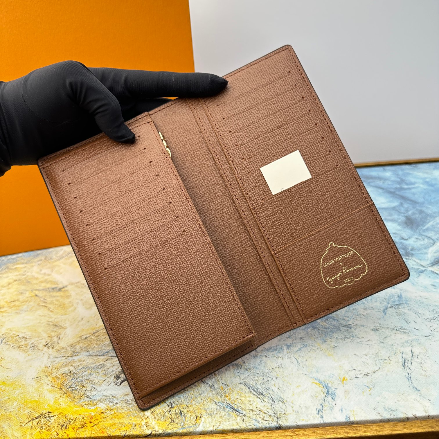 Leather wallet in different color options.