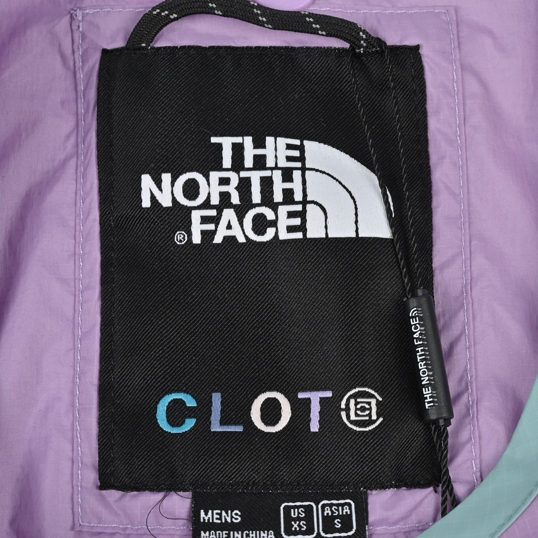 280（高端原版） THE NORTH FACE xCLOT联名款SS23 Logo刺绣连帽防风夹克