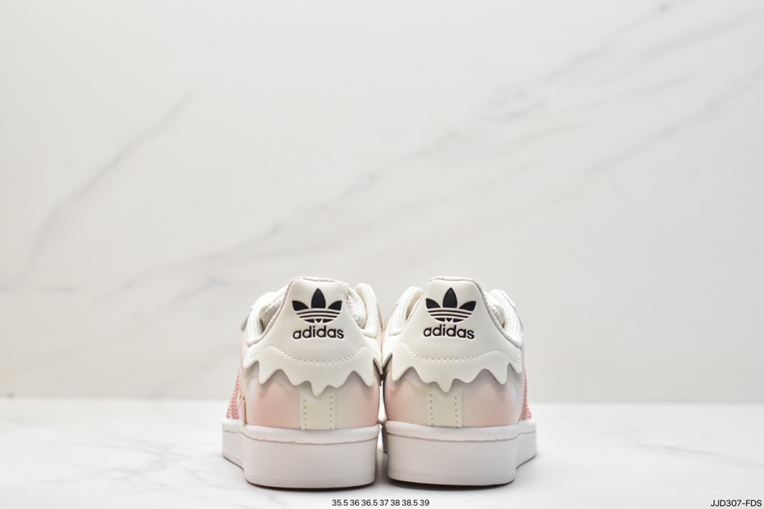 adidas/clover top layer leather shell head SUPERSTAR couple sneakers IE6976