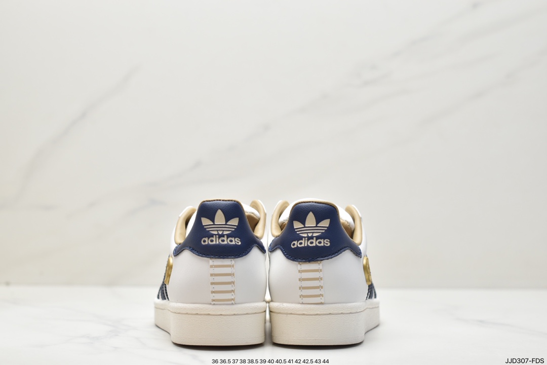 adidas/clover top layer leather shell head SUPERSTAR couple sneakers IE6976