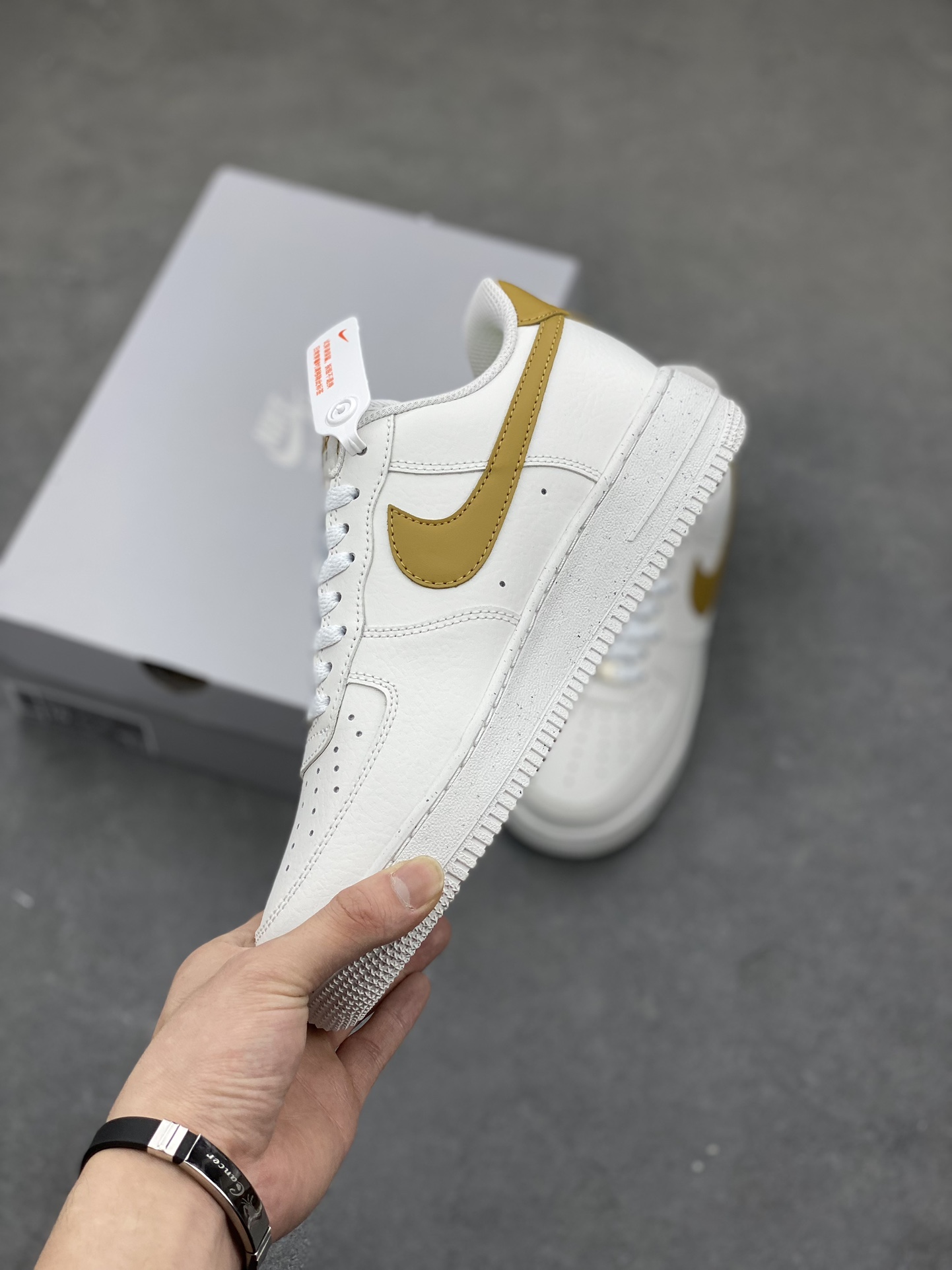 Nike Air Force 1 '07 Low White/Gold Sneaker - Iconic Style, Premium Comfort 4 i1683401862 2745 2