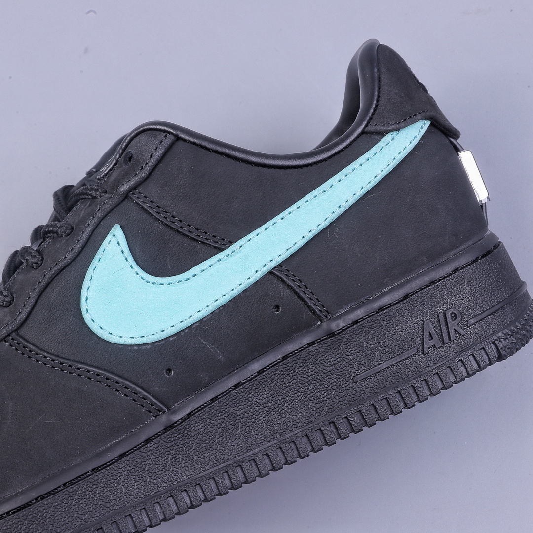 YH Tiffany & Co. x Nike Air Force 1 Low Air Force Black Suede Tiffany Joint DZ1382-001