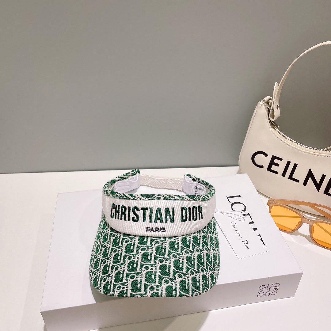 迪奥Dior专柜爆款字母织带空顶帽越