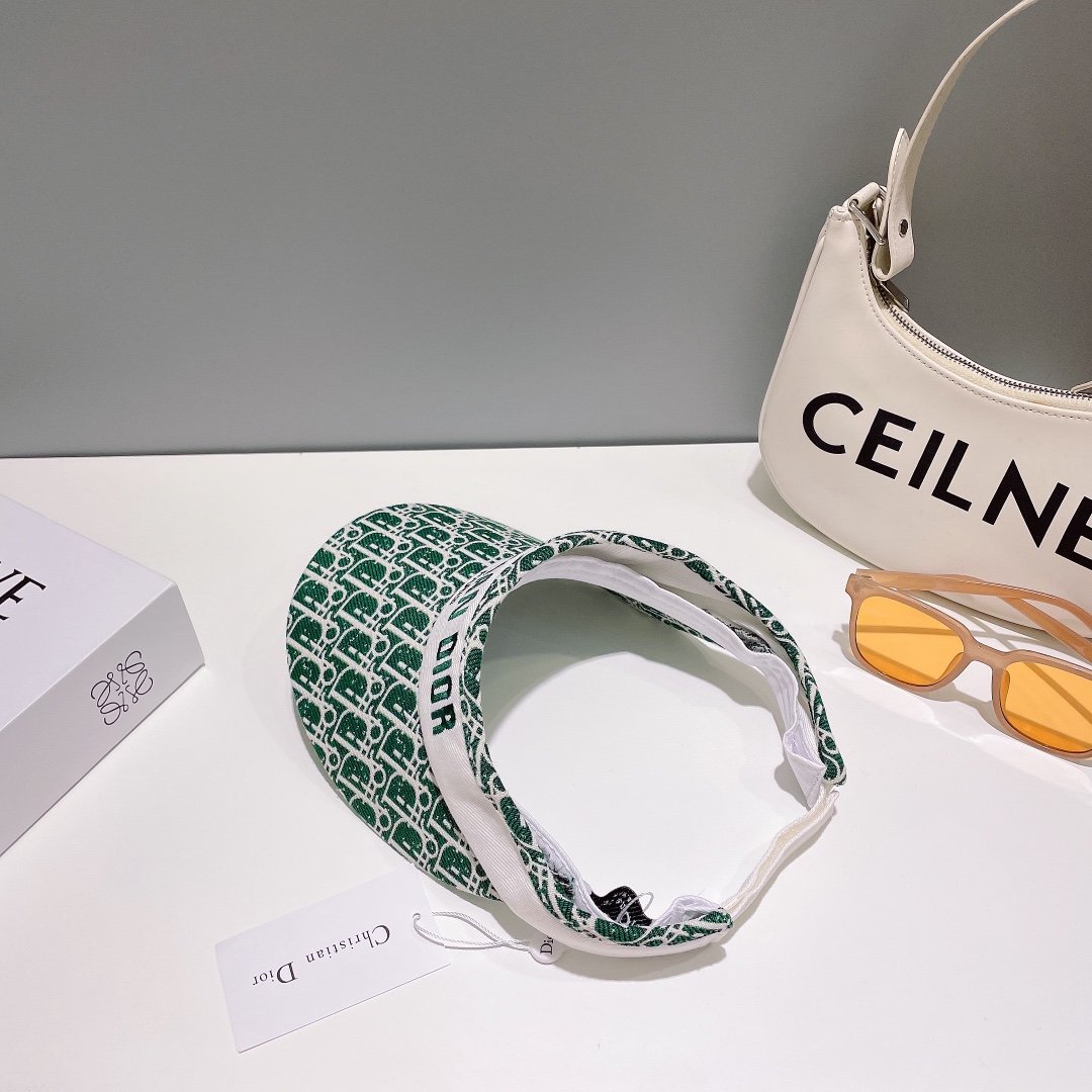 迪奥Dior专柜爆款字母织带空顶帽越