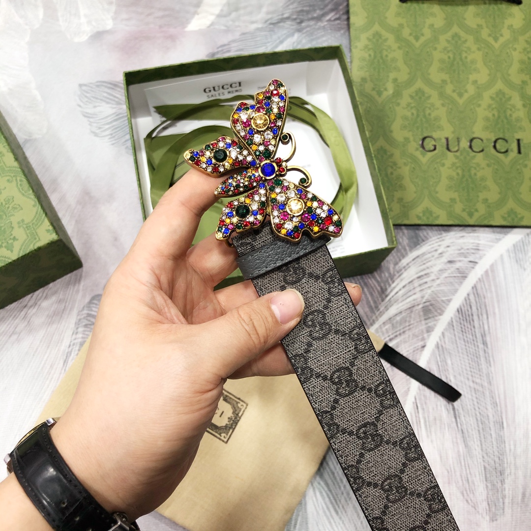 Gucci古奇3.8宽精品不锈钢钢扣