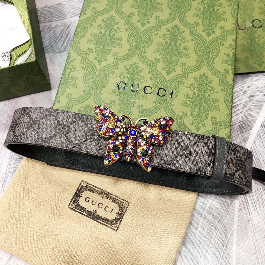 Gucci古奇3.8宽精品不锈钢钢扣