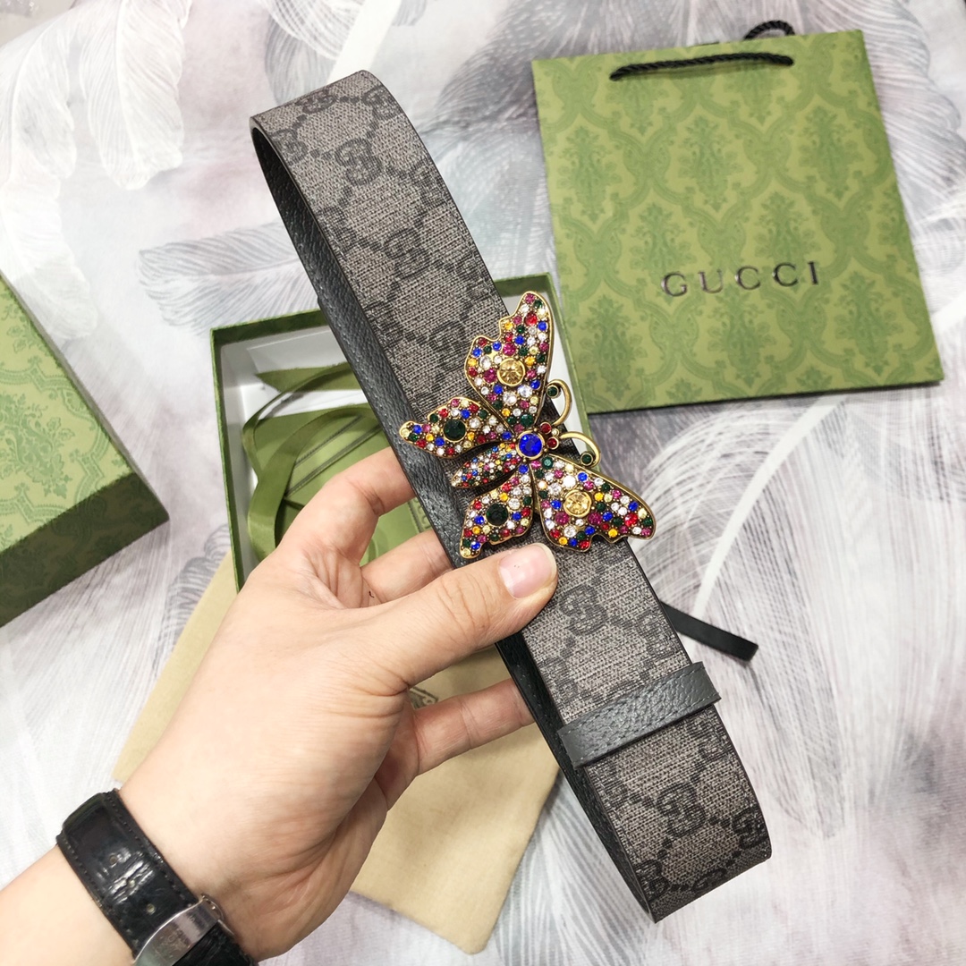 Gucci古奇3.8宽精品不锈钢钢扣
