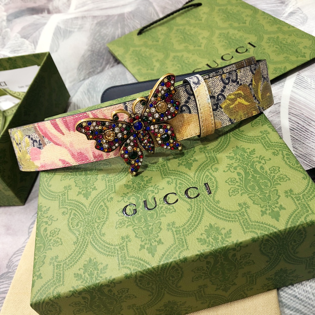 Gucci古奇3.8宽精品不锈钢钢扣