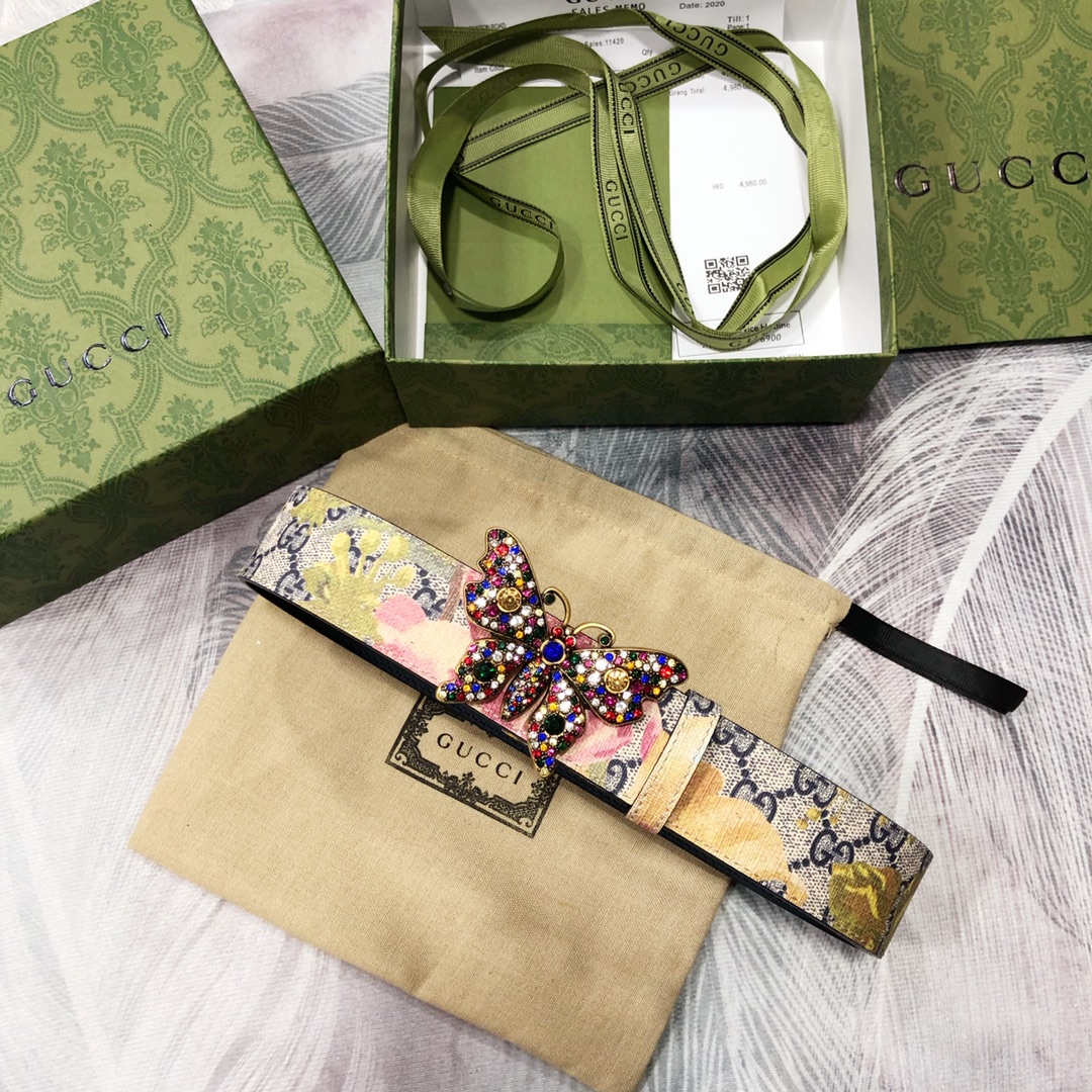 Gucci古奇3.8宽精品不锈钢钢扣