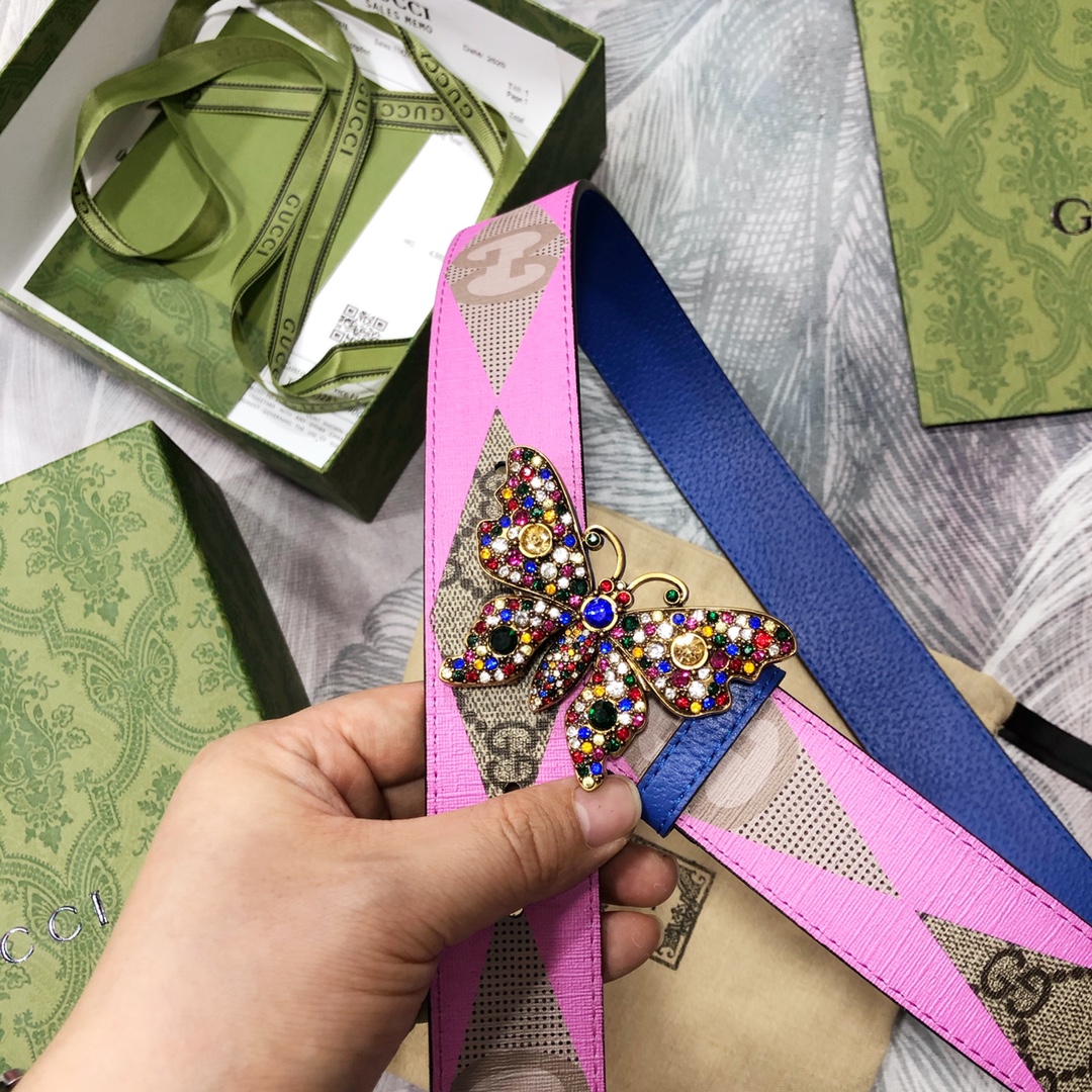Gucci古奇3.8宽精品不锈钢钢扣