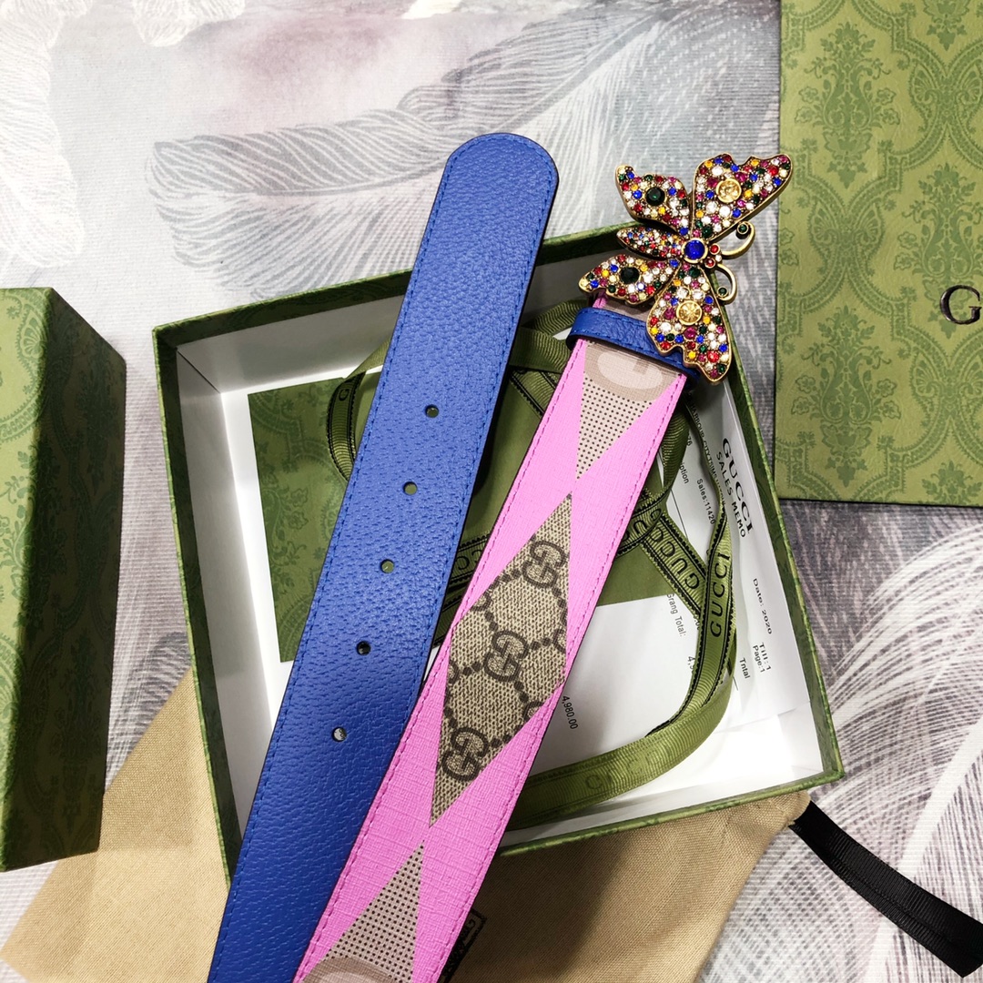 Gucci古奇3.8宽精品不锈钢钢扣