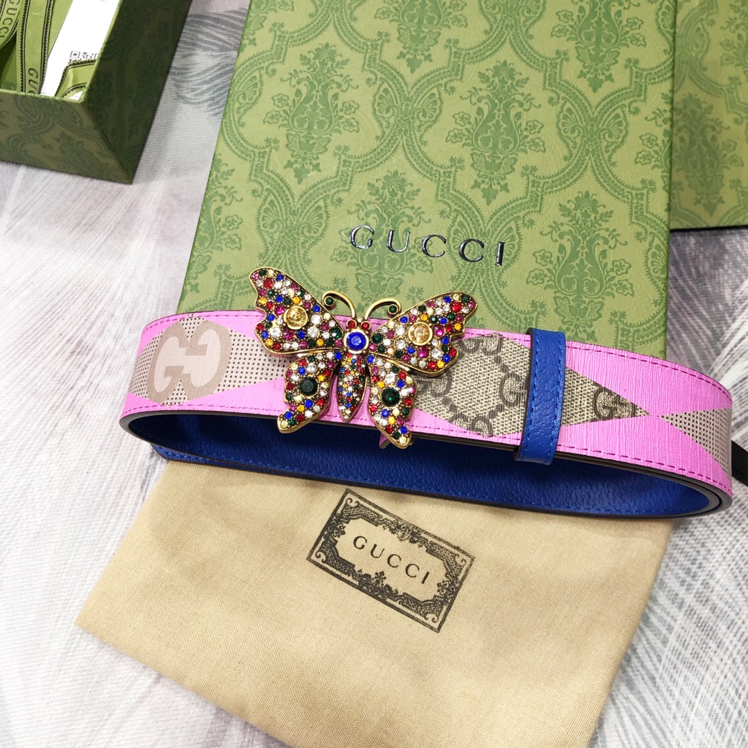 Gucci古奇3.8宽精品不锈钢钢扣