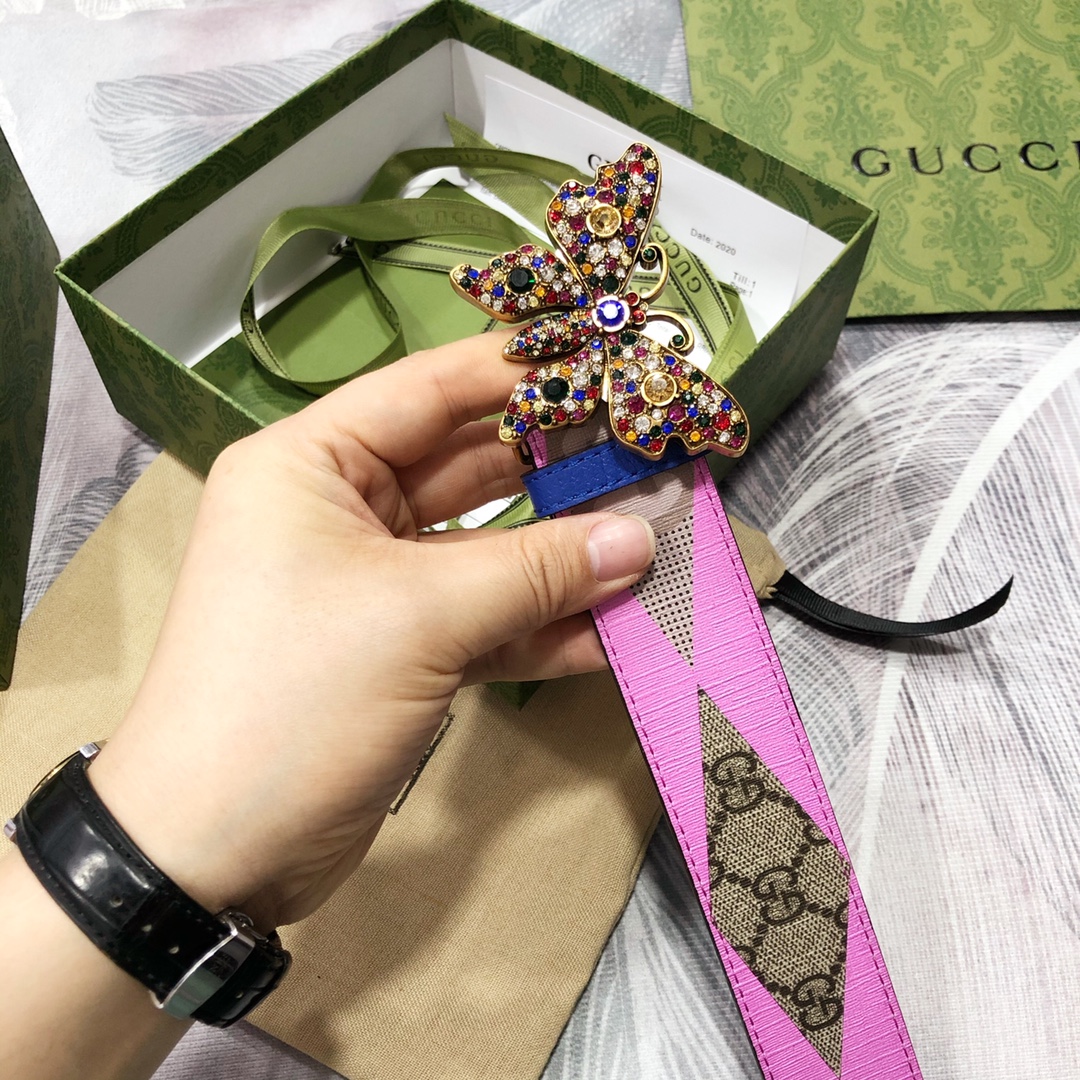 Gucci古奇3.8宽精品不锈钢钢扣
