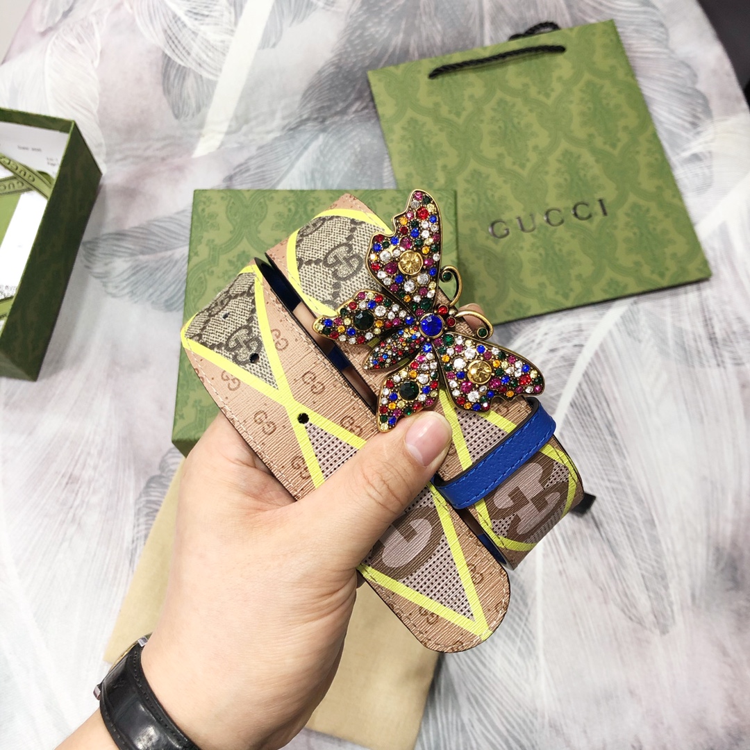 Gucci古奇3.8宽精品不锈钢钢扣