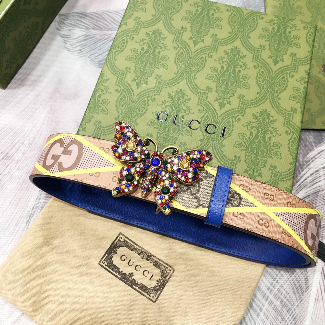 Gucci古奇3.8宽精品不锈钢钢扣