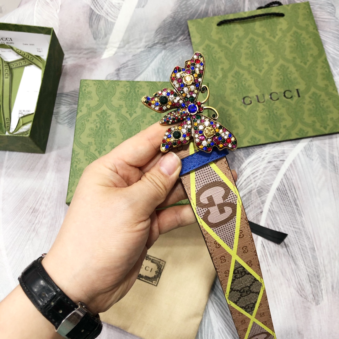 Gucci古奇3.8宽精品不锈钢钢扣