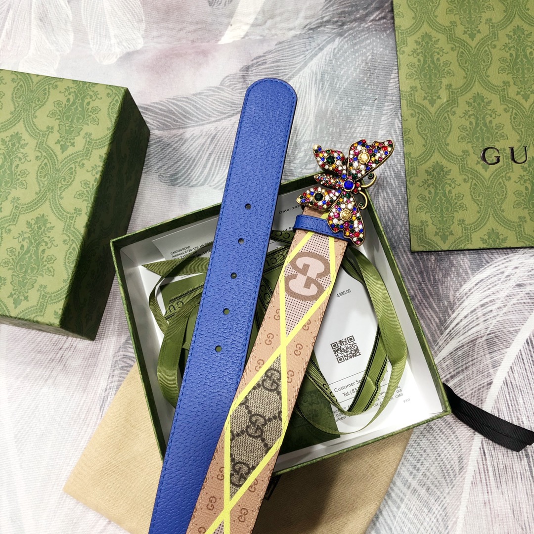 Gucci古奇3.8宽精品不锈钢钢扣
