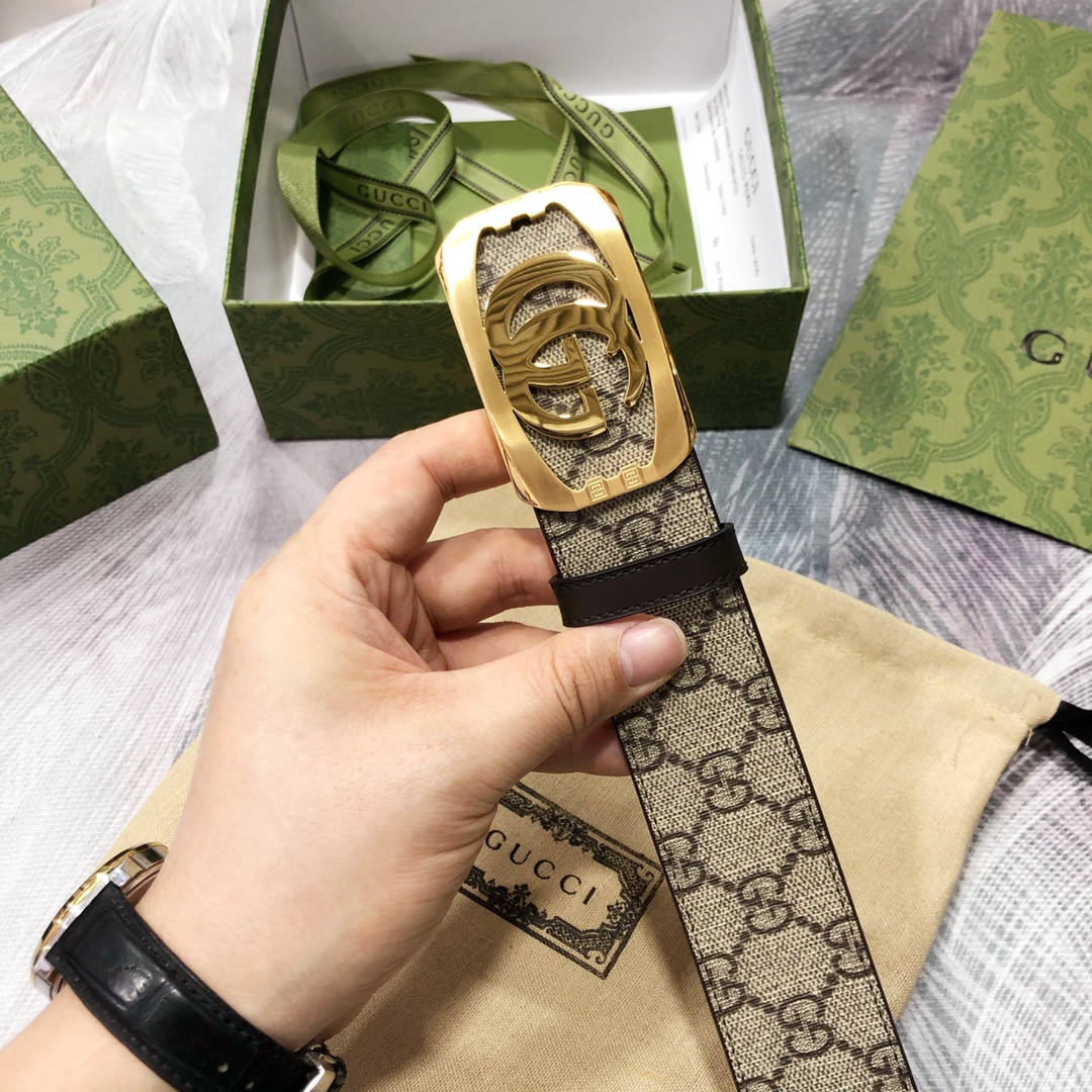 Gucci古奇3.8宽精品不锈钢钢扣