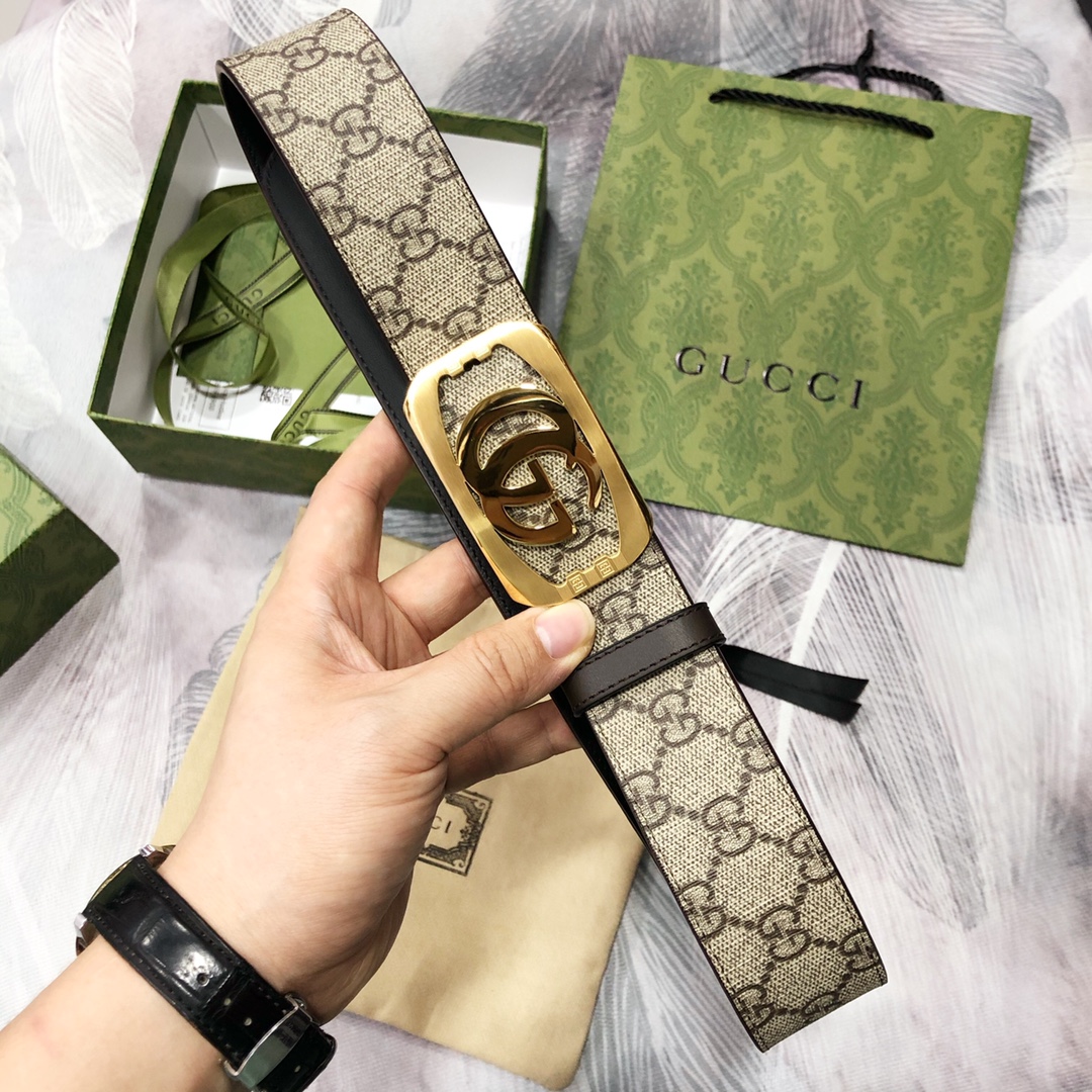 Gucci古奇3.8宽精品不锈钢钢扣