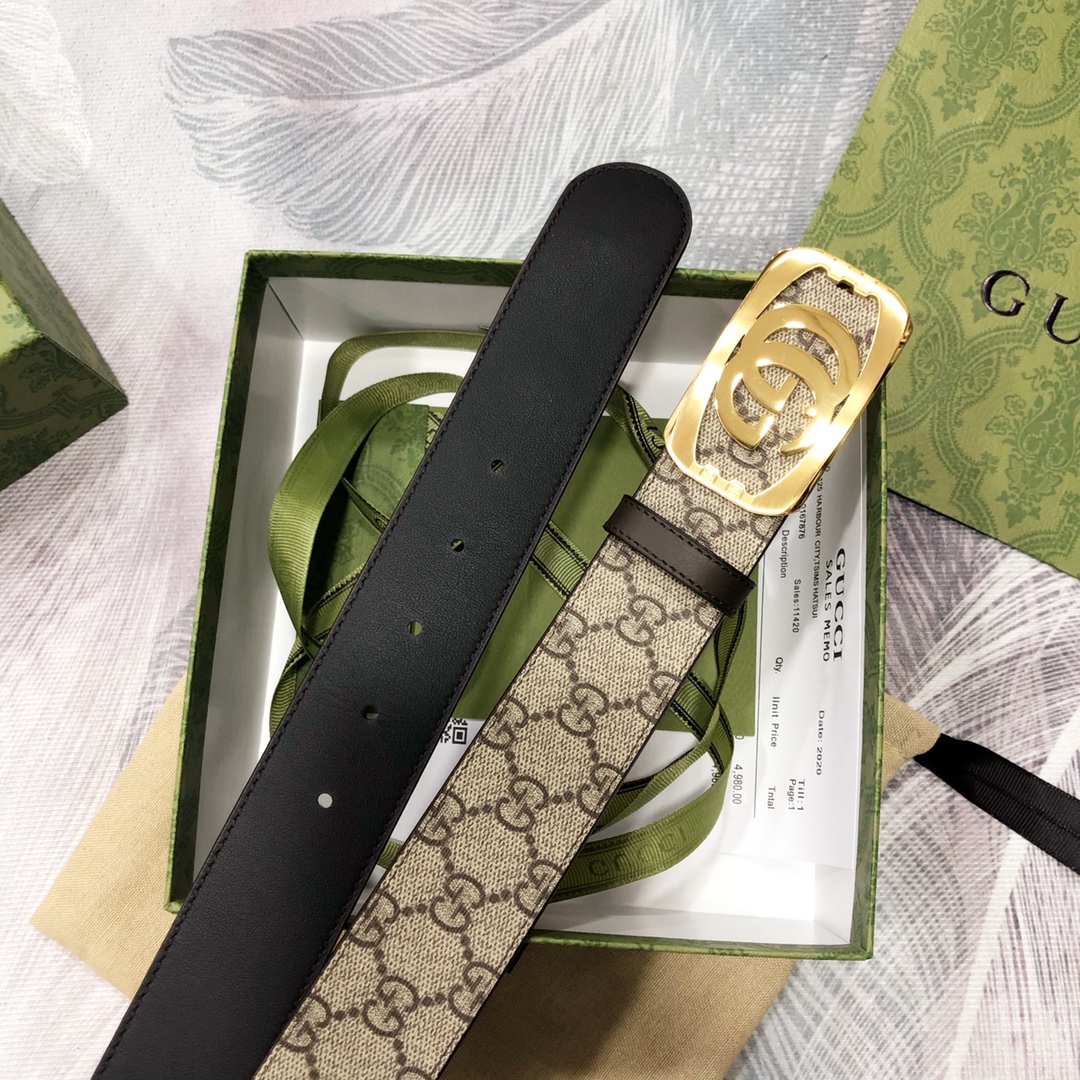 Gucci古奇3.8宽精品不锈钢钢扣
