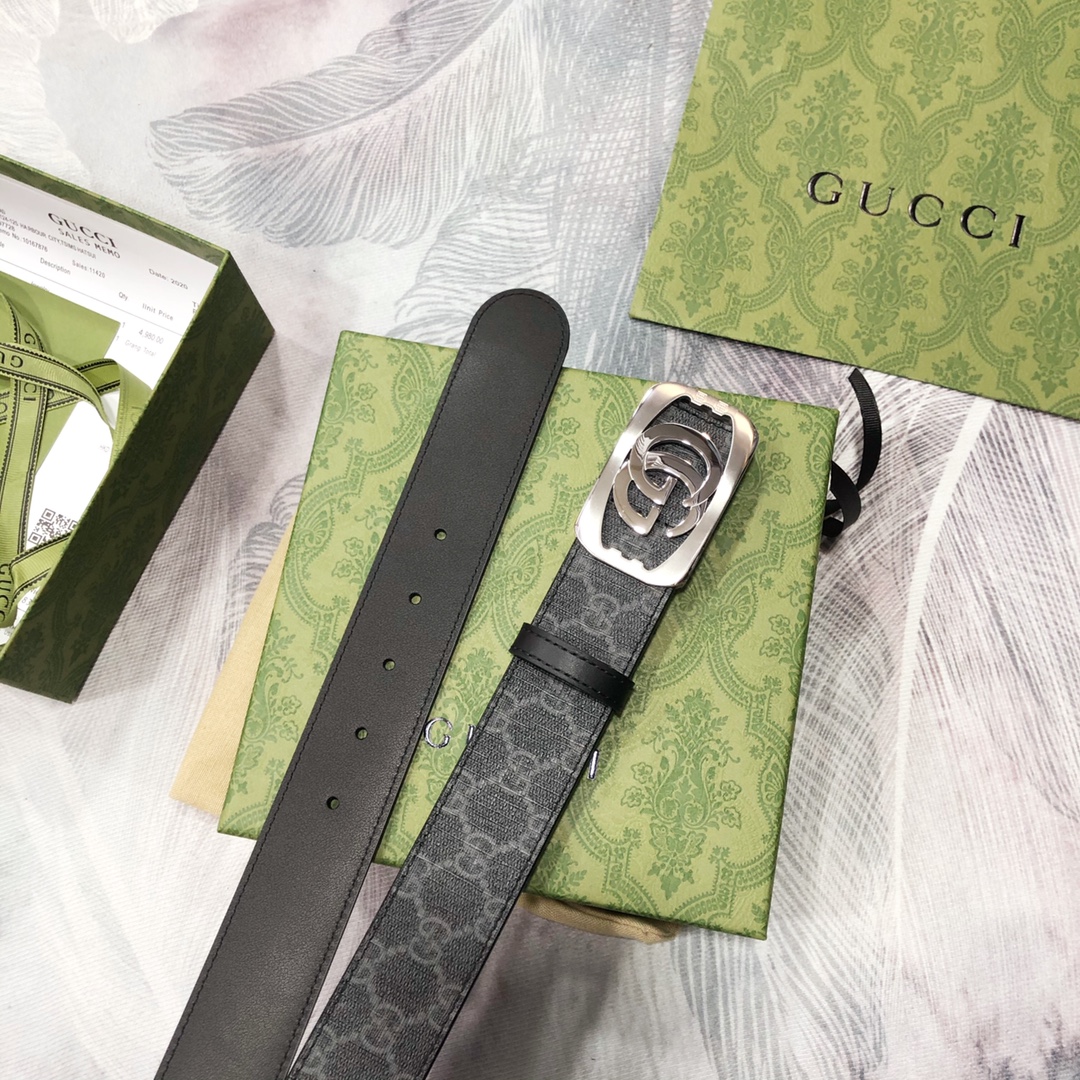 Gucci古奇3.8宽精品不锈钢钢扣