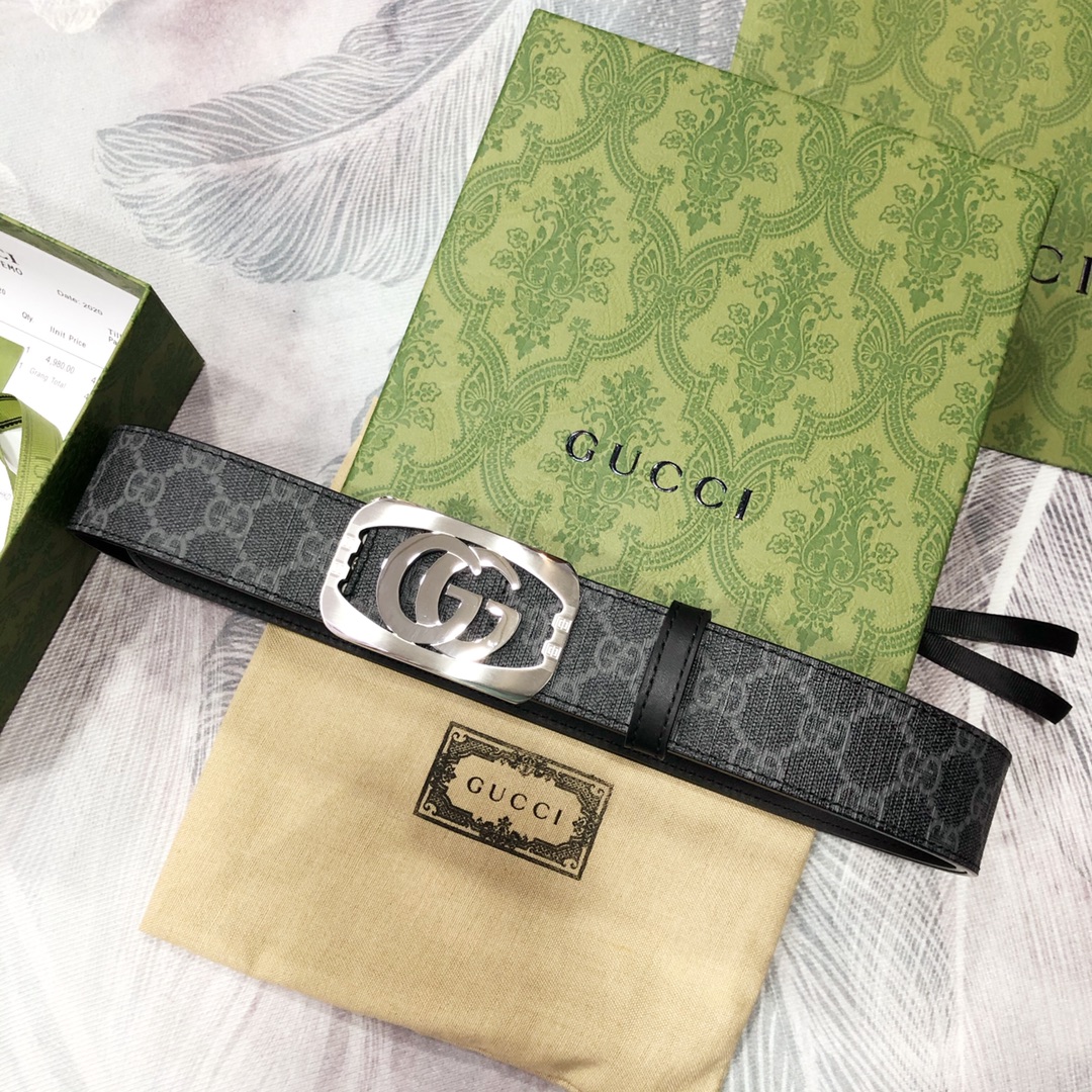 Gucci古奇3.8宽精品不锈钢钢扣