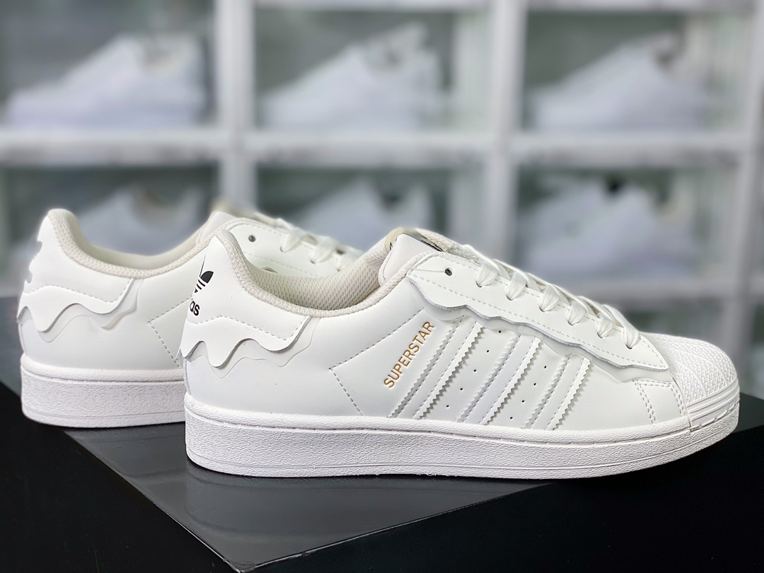 Adidas Originals Superstar ”Milk White/Lace” Shell Toe Series Low-Top Sneakers ”Leather Milk White Lace Ice Cream” GW4441