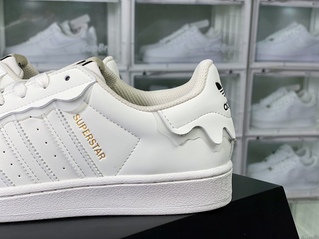 Adidas Originals Superstar ”Milk White/Lace” Shell Toe Series Low-Top Sneakers ”Leather Milk White Lace Ice Cream” GW4441