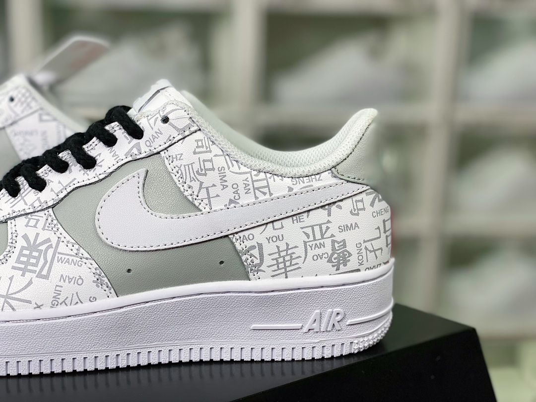 260 Air Force 1’07 Low"The Book of Family Names"空军一号板鞋“皮革白灰百家姓印花”SD3356-008