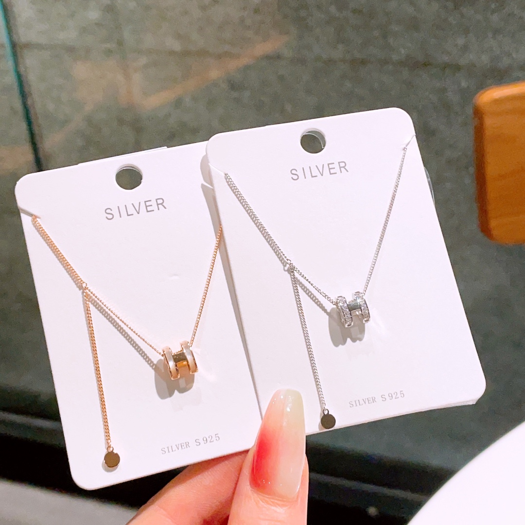 925 Silver Necklace Playful Annual Party Gold