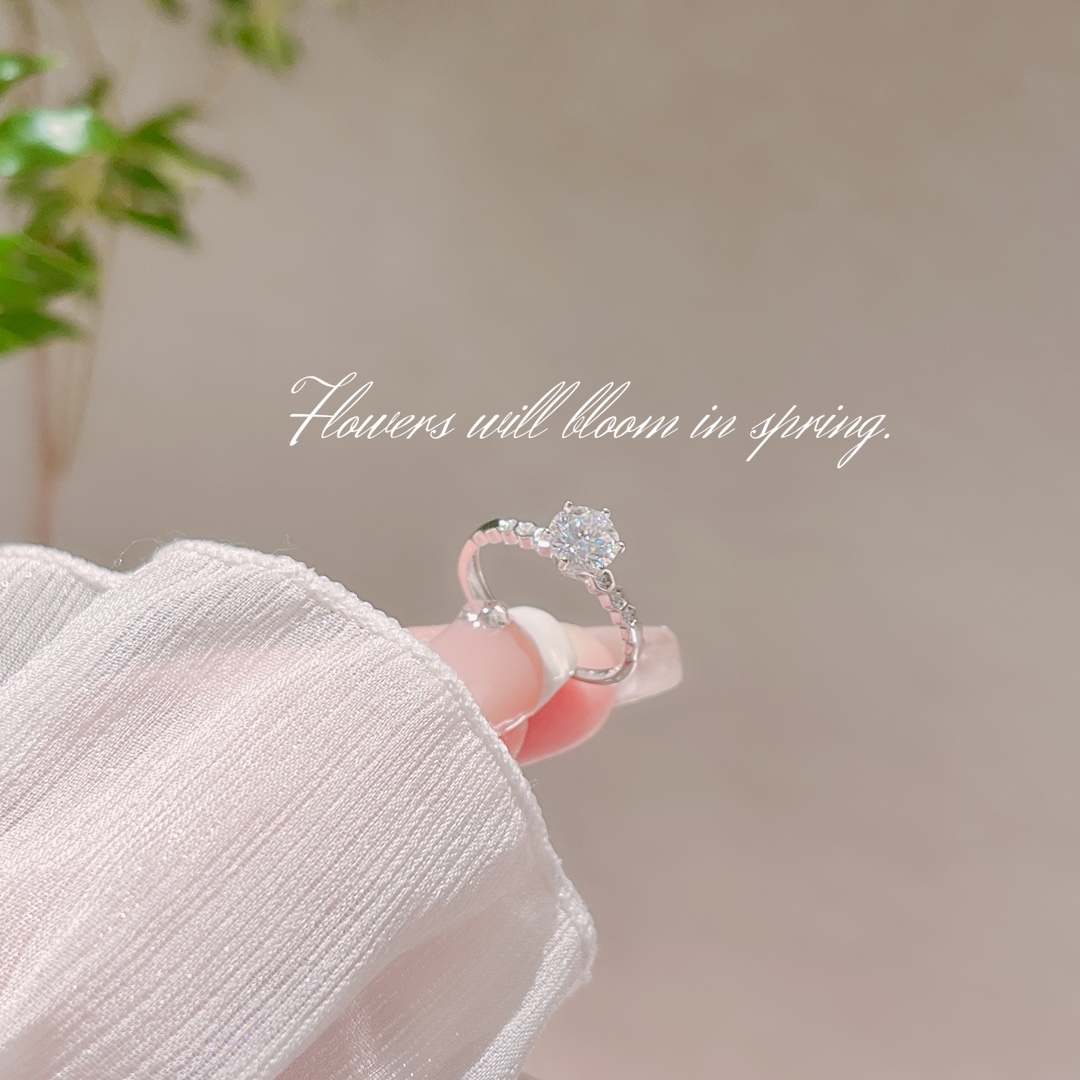 韓国風アレルギー対応シルバーモアッサナイトリングシルバー 新年