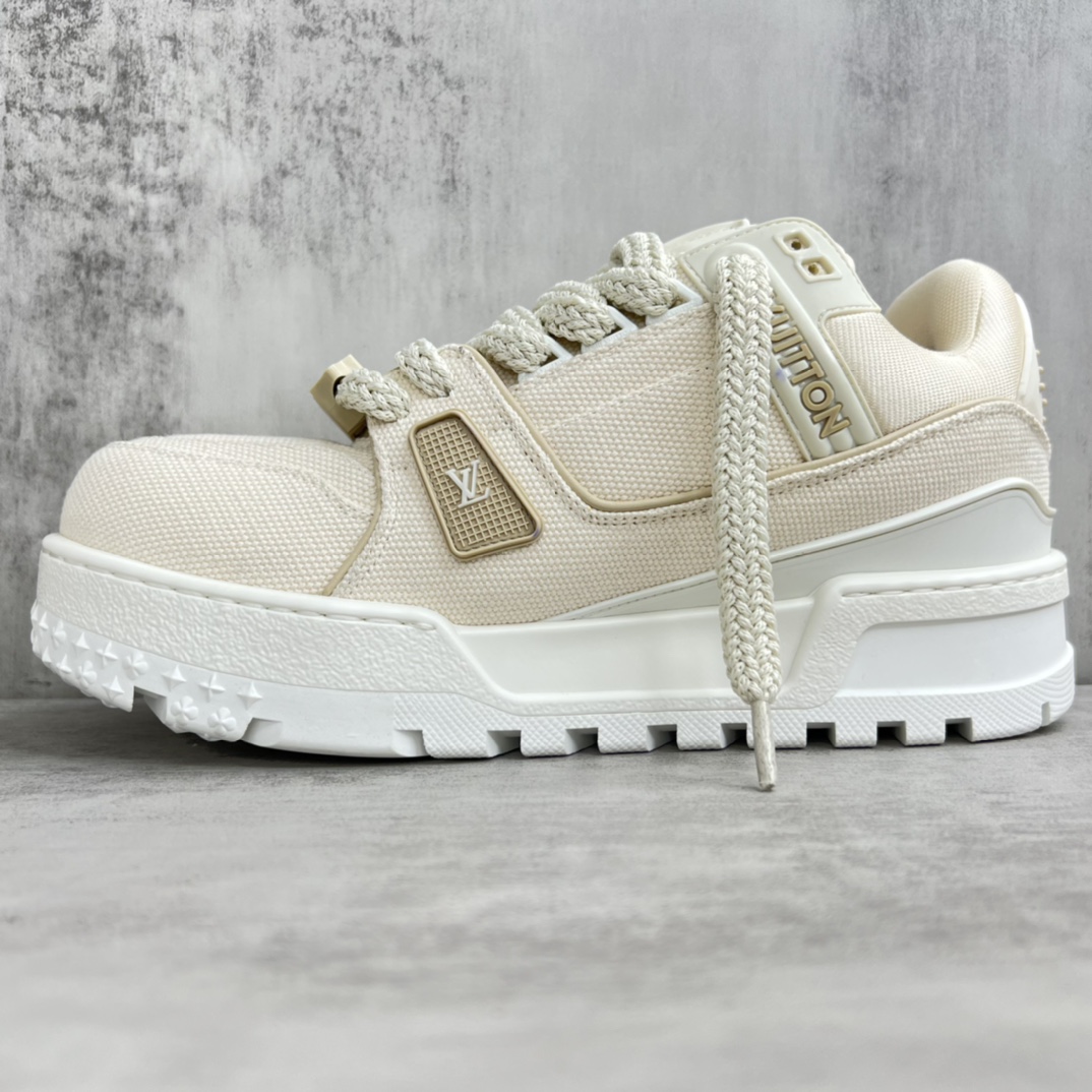 Louis Vuitton 新款上架 LV Louis Vuitton 23S走秀款 胖Trainer 面包鞋 滑板鞋 休闲 运动鞋 DIY串珠Louis vuitton 路易威登2023年男装春夏走秀款