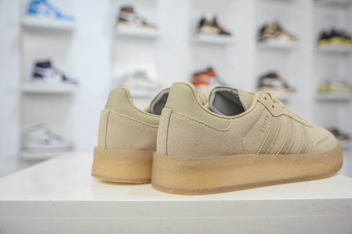 E Kith x Clarks x Adidas Originals 8th Street Samba ”Chalk White” ID7298