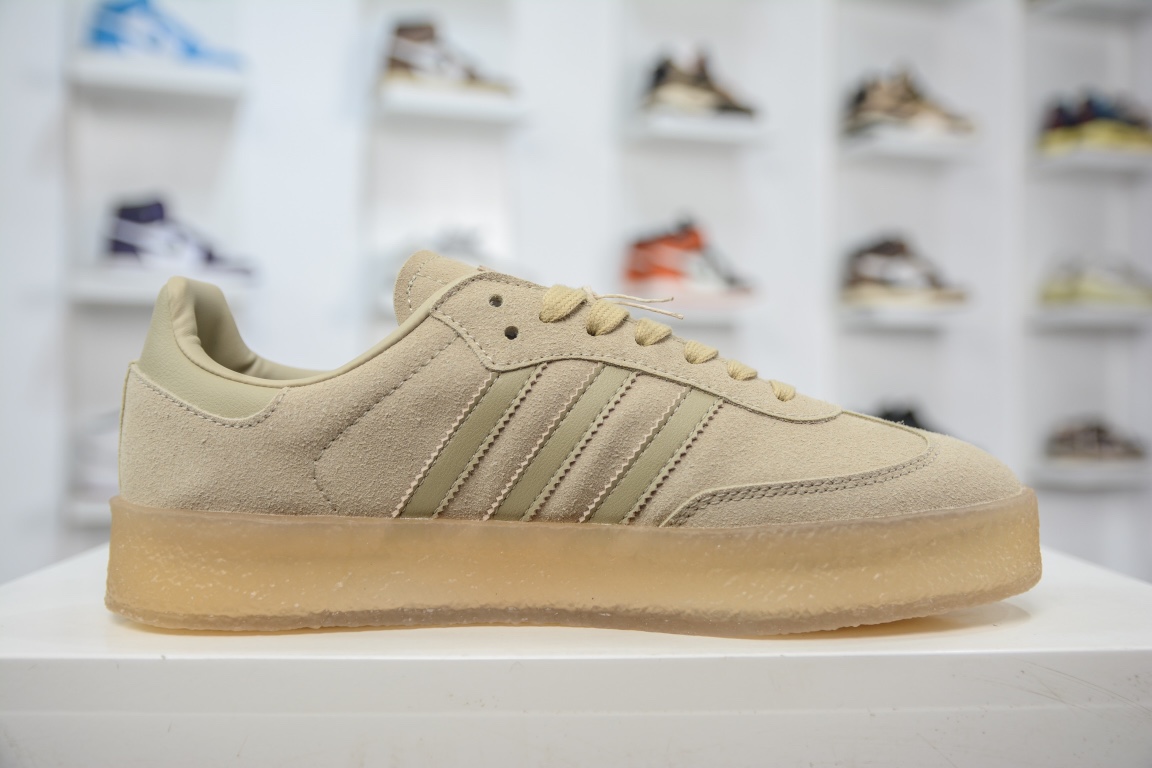 E Kith x Clarks x Adidas Originals 8th Street Samba ”Chalk White” ID7298