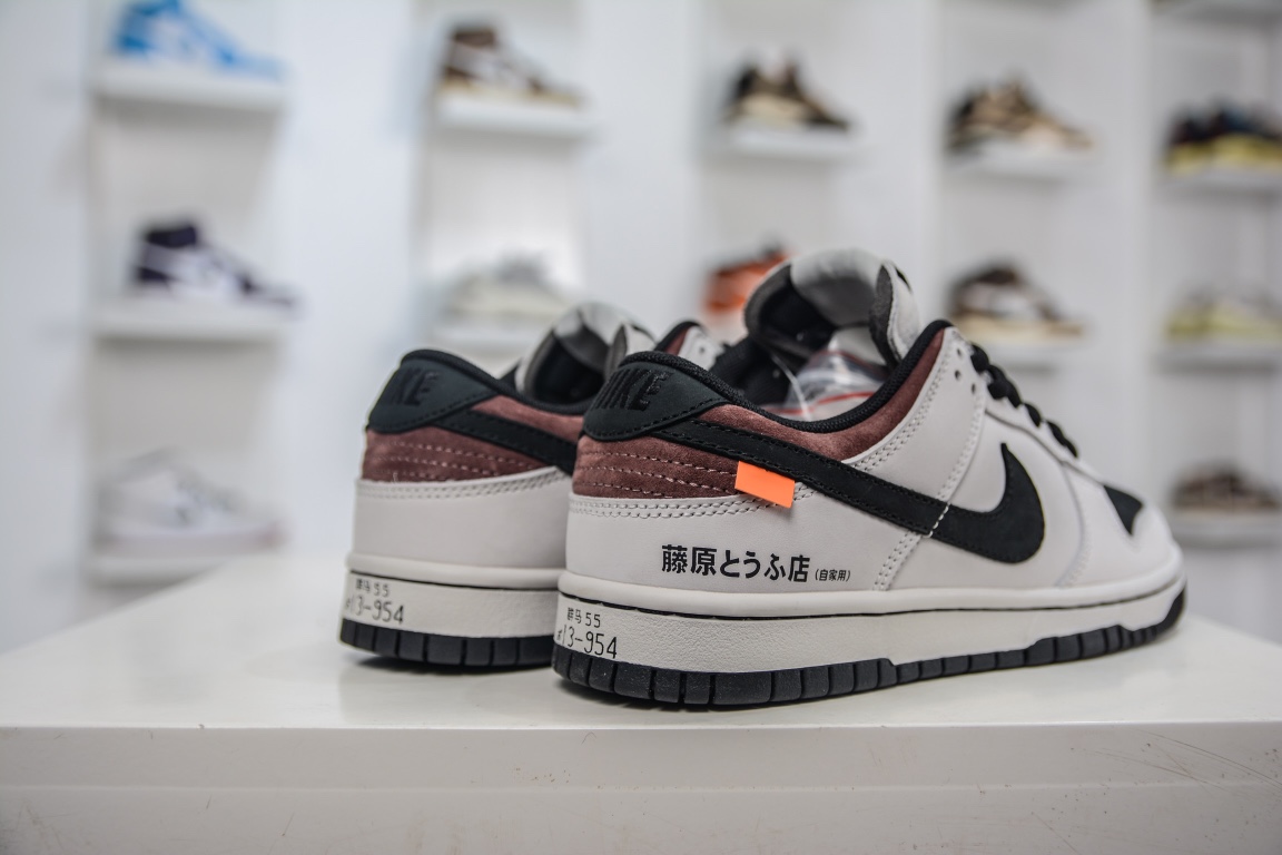 Nike SB Dunk Low ”AE86 Fujiwara Tofu Shop” Beige Black Purple Fujiwara Takumi AE1391-086