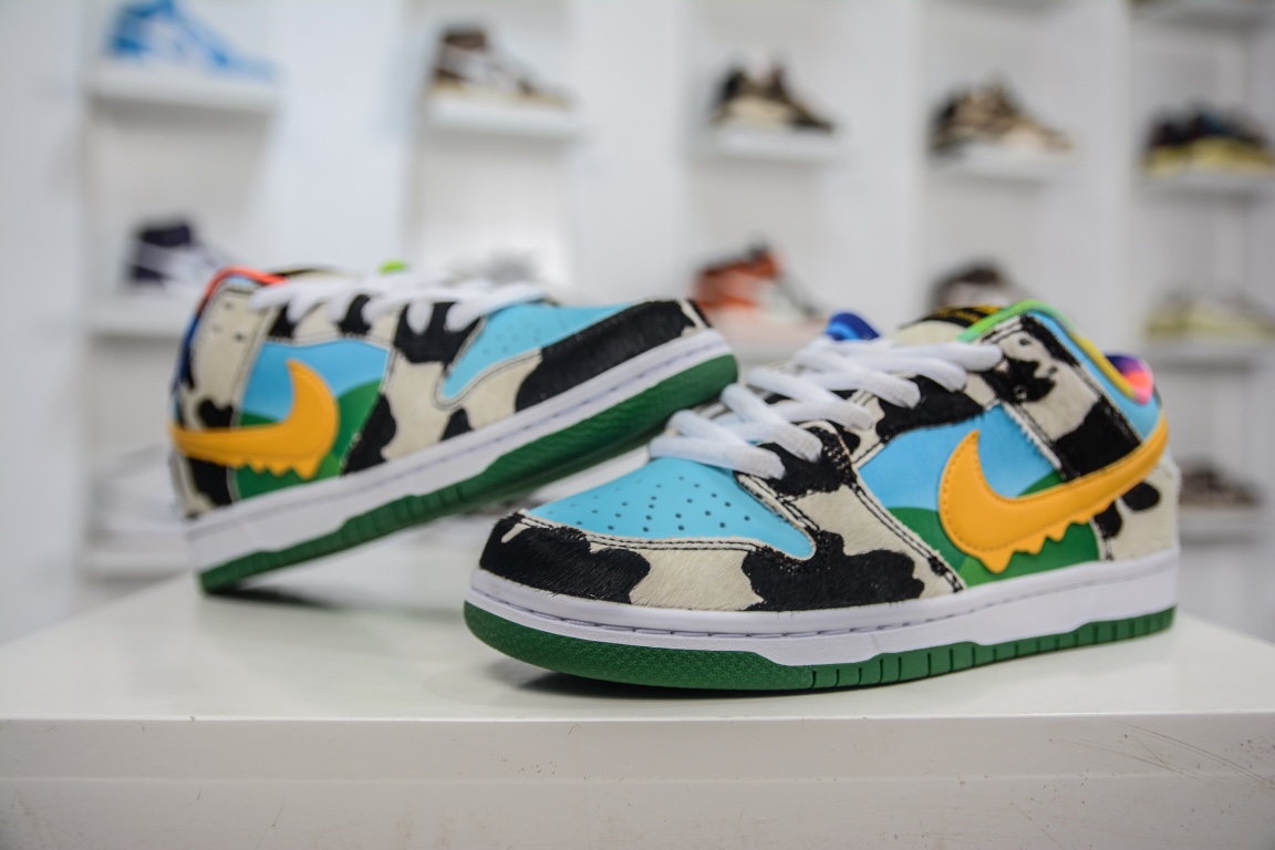 Nike Dunk Low Ben Jerry's co-branded SB Milk Ice Cream CU3244-100