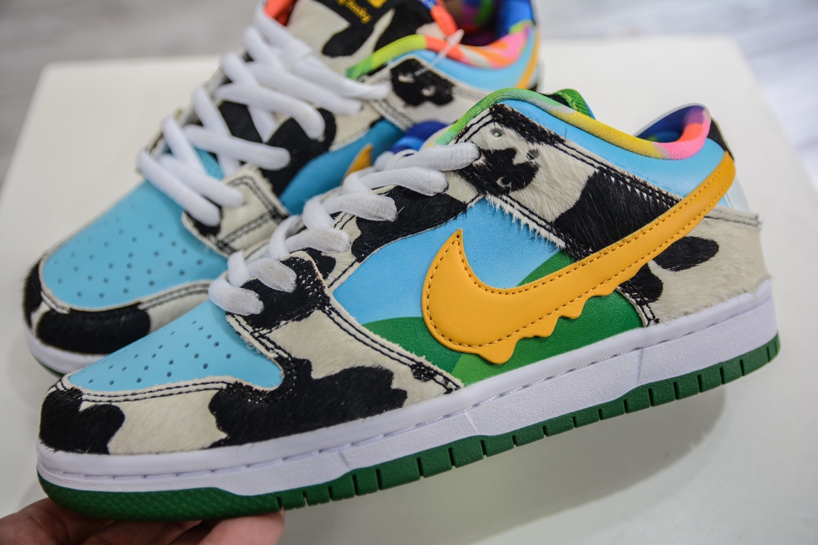 Nike Dunk Low Ben Jerry's co-branded SB Milk Ice Cream CU3244-100