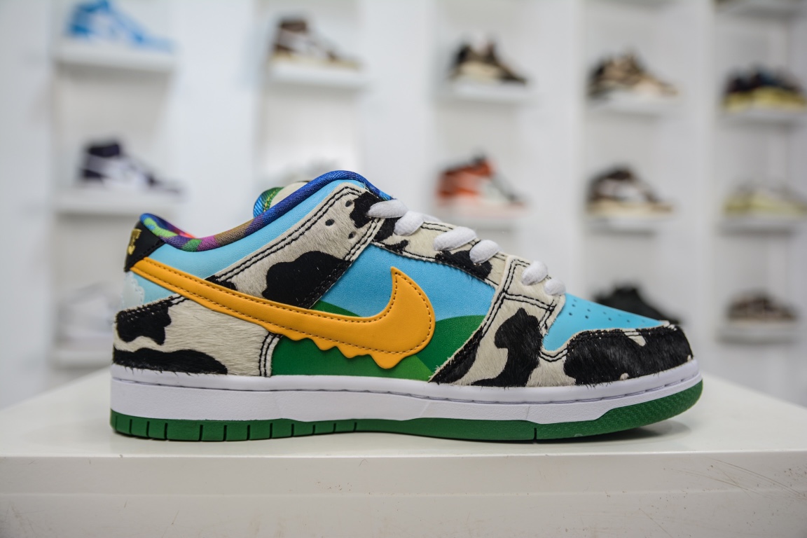 Nike Dunk Low Ben Jerry's co-branded SB Milk Ice Cream CU3244-100