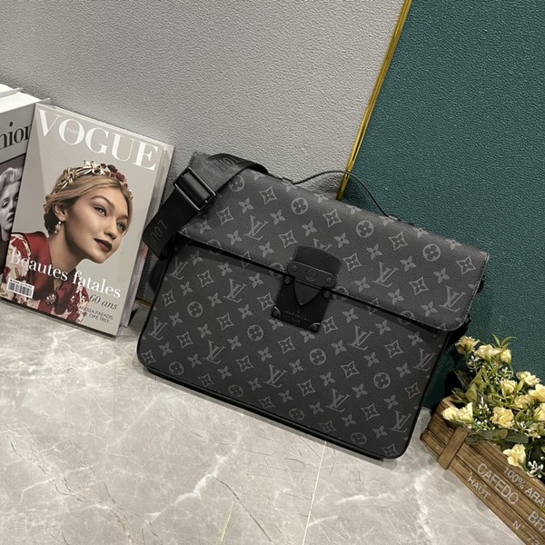 Louis Vuitton Bags Briefcase Black Monogram Eclipse Cowhide M20835